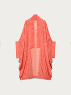 Cárdigan kimono naranja de jacquard