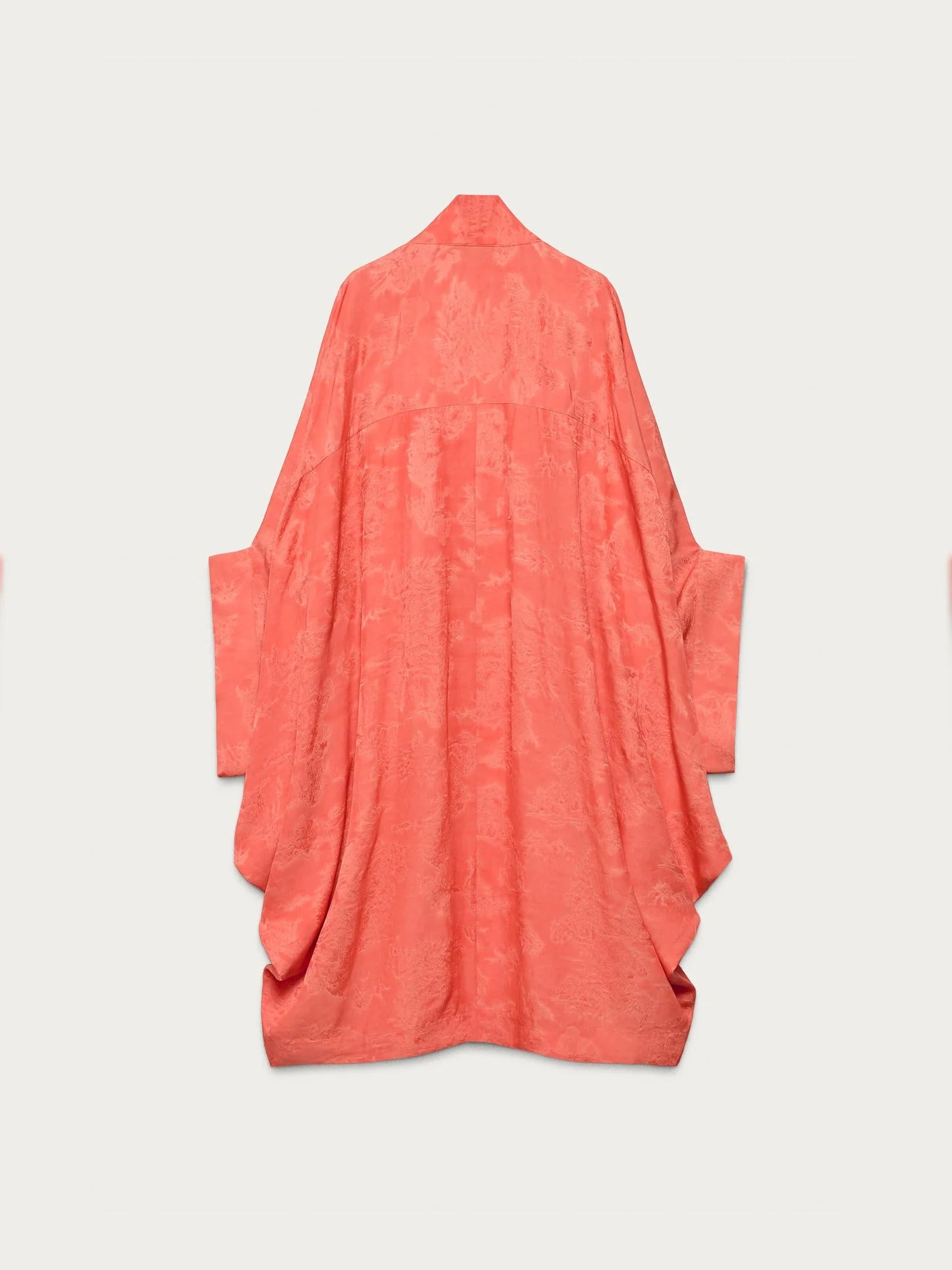 Cárdigan kimono naranja de jacquard