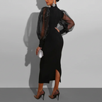 Vestido Puff de Manga Larga