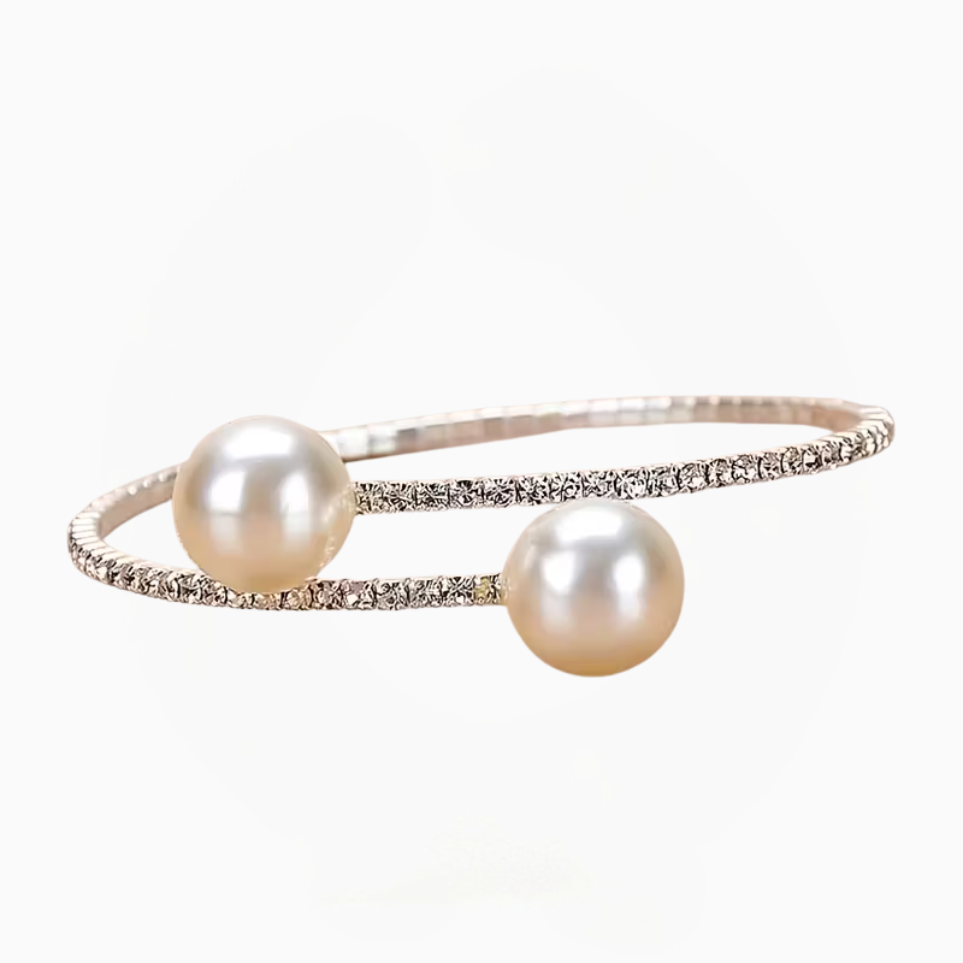 Brazalete de perlas diamante