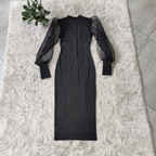 Vestido Puff de Manga Larga