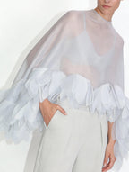 Top capa de organza transparente
