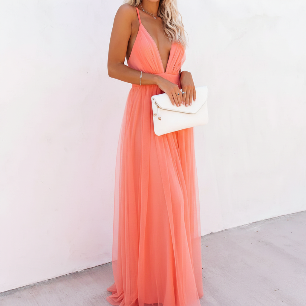 VESTIDO ALLEGRA CORAL SUAVE