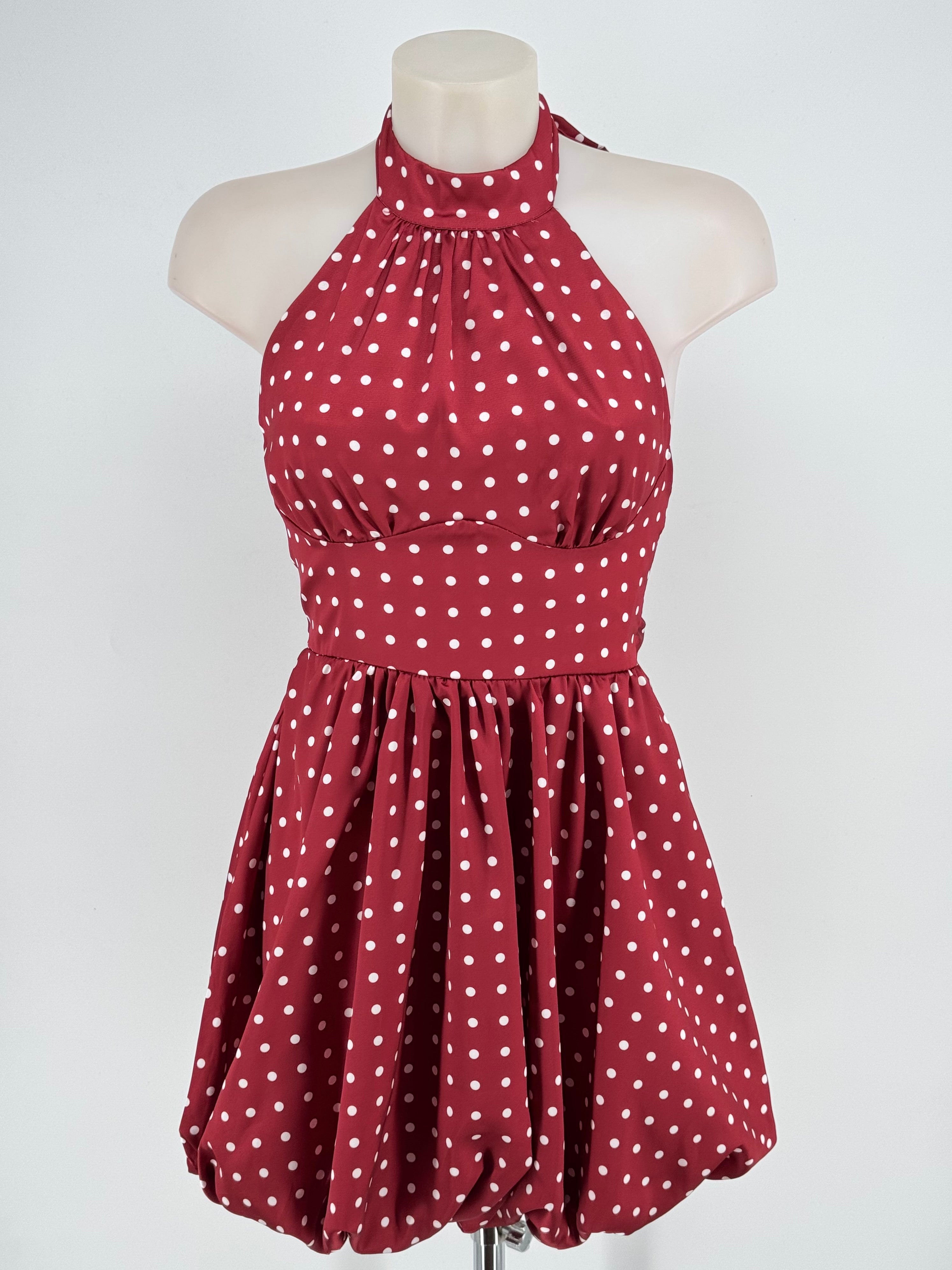 VESTIDO LUNA BURDEOS