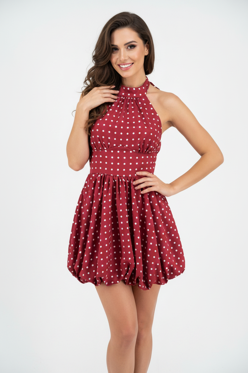 VESTIDO LUNA BURDEOS