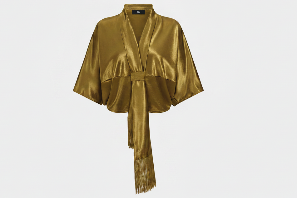Blusa Romy satinada estilo kimono
