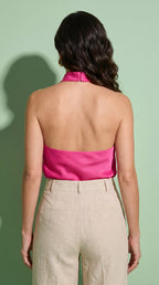 Top Satinado Halter