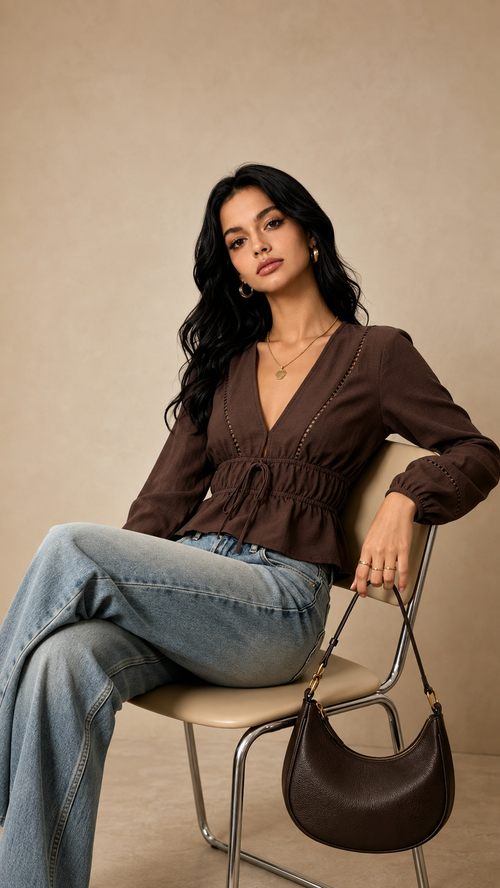 Blusa Mireya brown