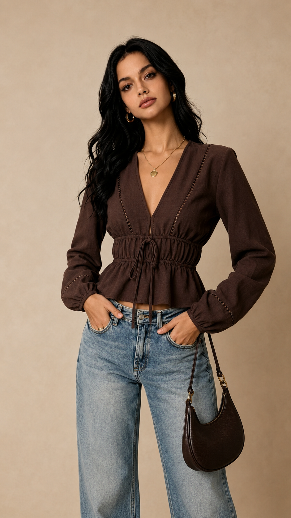 Blusa Mireya brown