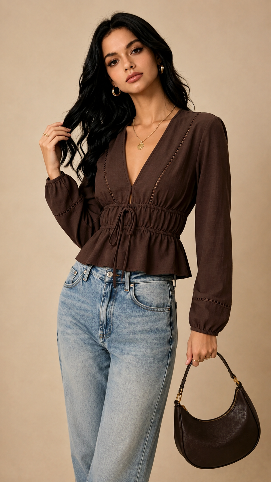 Blusa Mireya brown