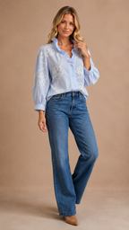 Blusa Bordado Floral Volante "Bloom"