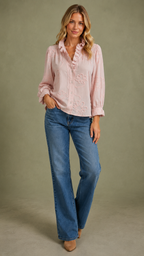 Blusa Bordado Floral Volante "Bloom"