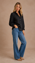 Blusa Bordado Floral Volante "Bloom"
