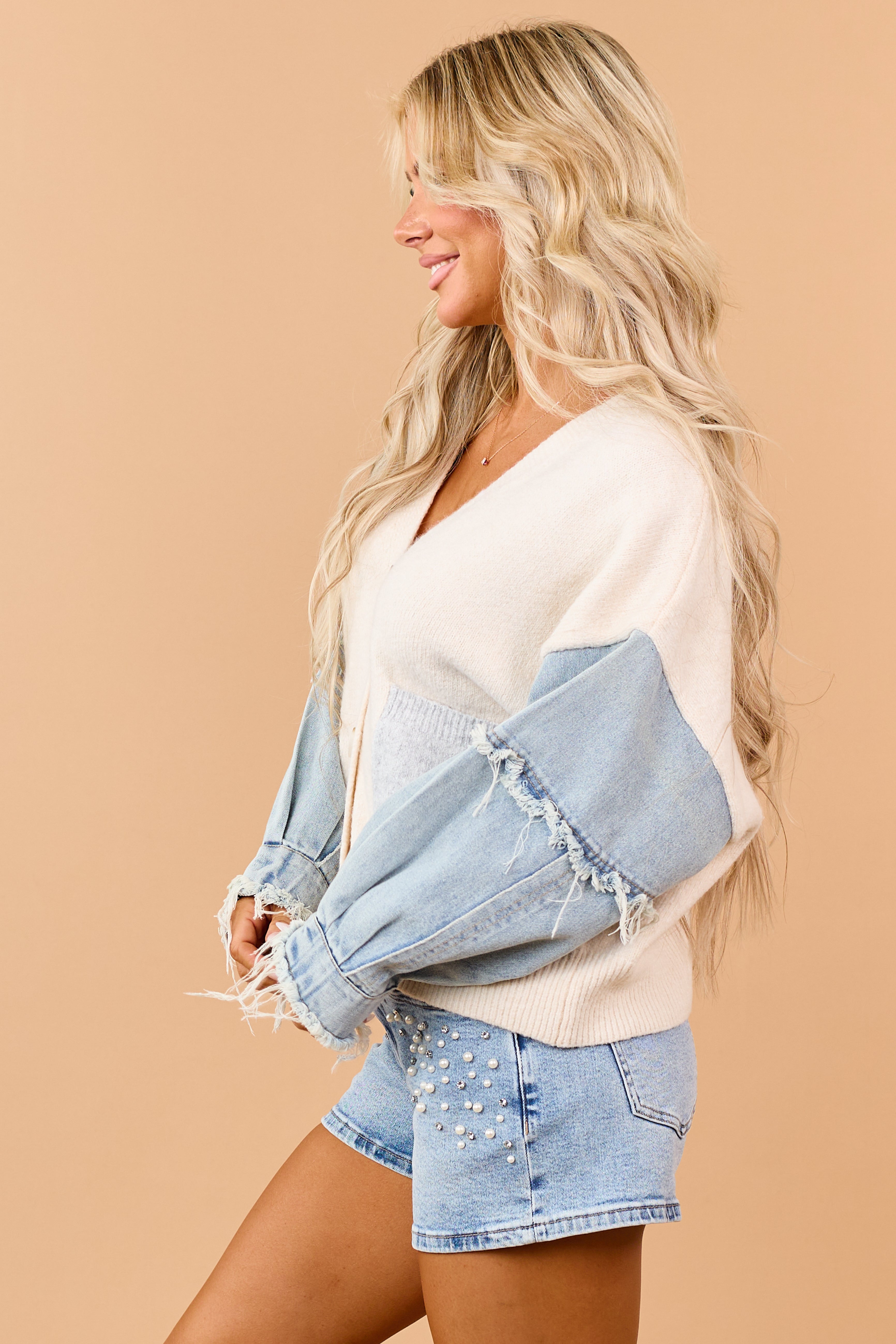 Chaqueta Denim de punto