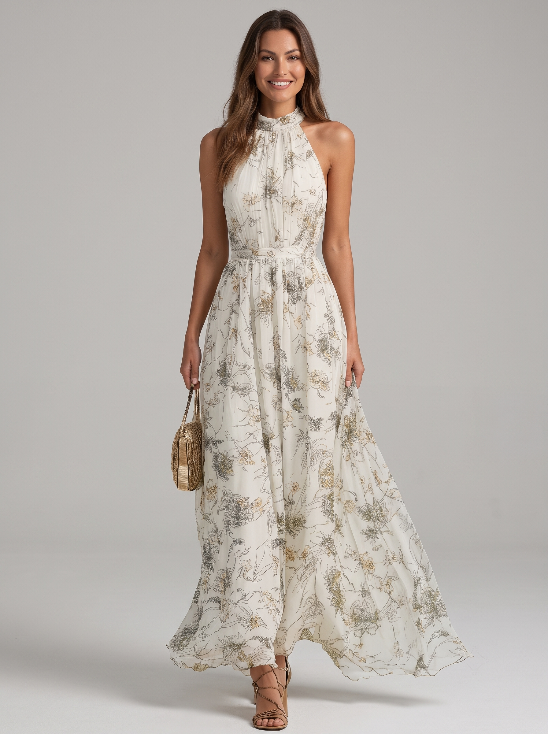 Mariluz | Vestido largo floral
