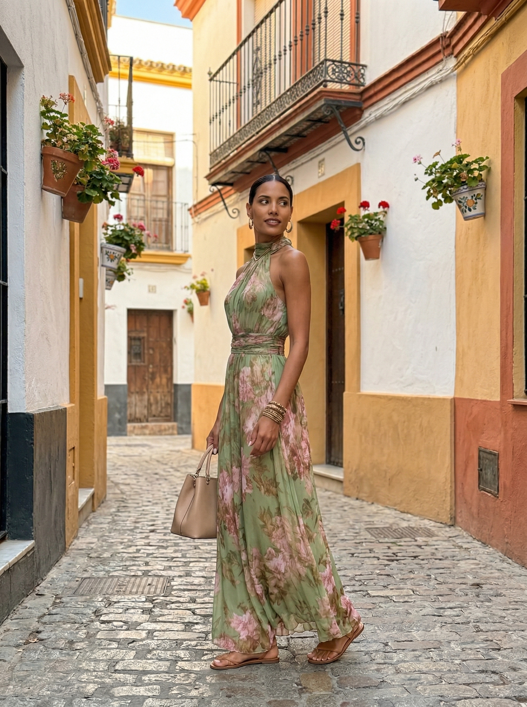Olivia | Vestido comprido floral