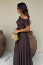 VESTIDO NOUR DE TUL ~ CHOCOLATE
