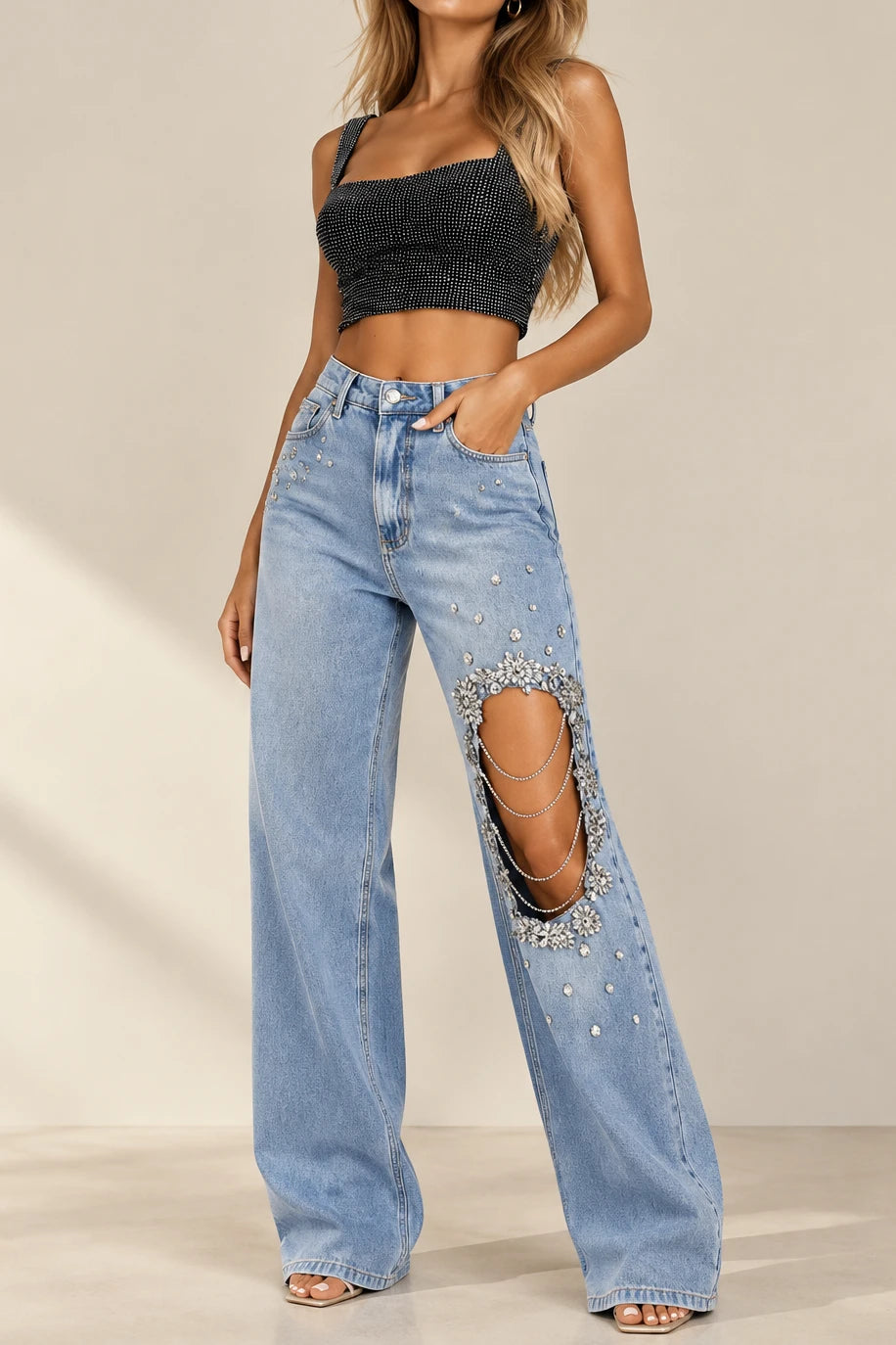 PANTALÓN JEANS CRISTAL