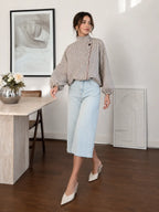 Chaqueta cropped a cuadros