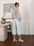 Chaqueta cropped a cuadros