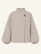 Chaqueta cropped a cuadros
