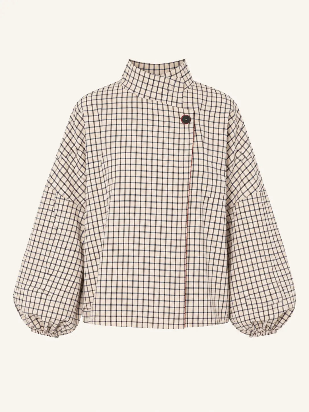 Chaqueta cropped a cuadros