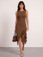 Vestido Valentina Volante Asimétrico
