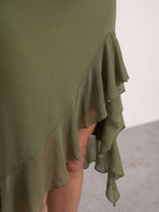 Vestido Valentina Volante Asimétrico