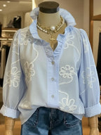 Blusa Bordado Floral Volante "Bloom"
