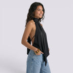 Top Halter Mujer Elegante Espalda Descubierta