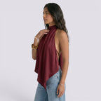 Top Halter Mujer Elegante Espalda Descubierta