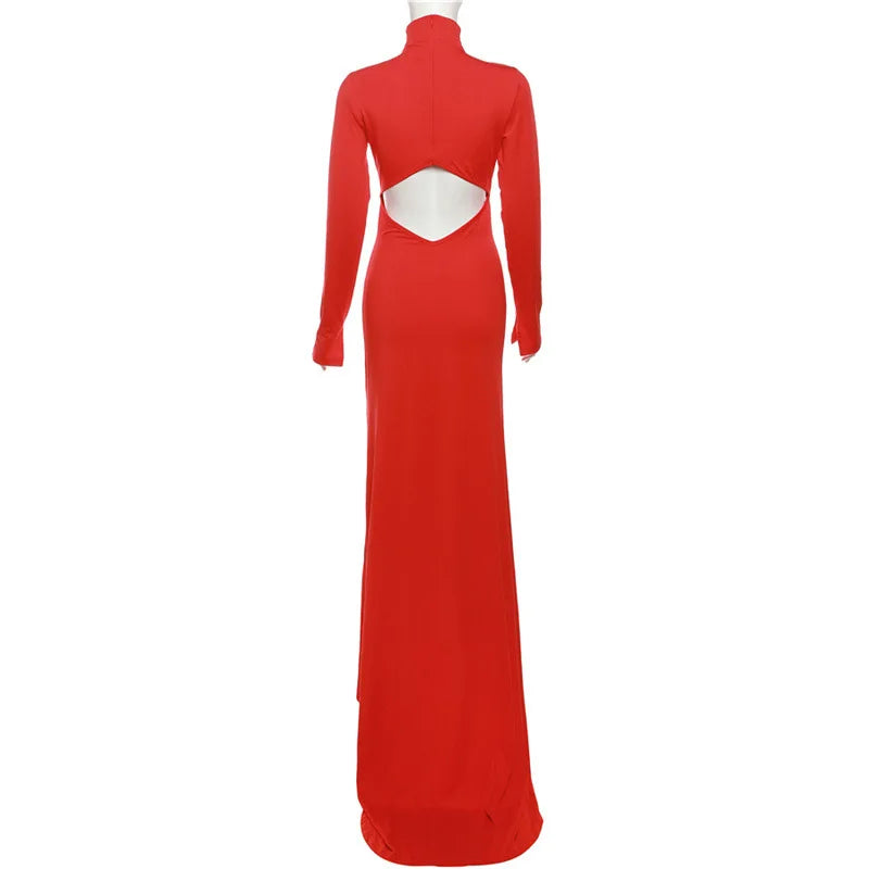 Vestido Maxi Rojo Cut Out