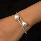 Brazalete de perlas diamante