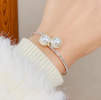 Brazalete de perlas diamante