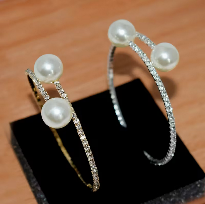 Brazalete de perlas diamante