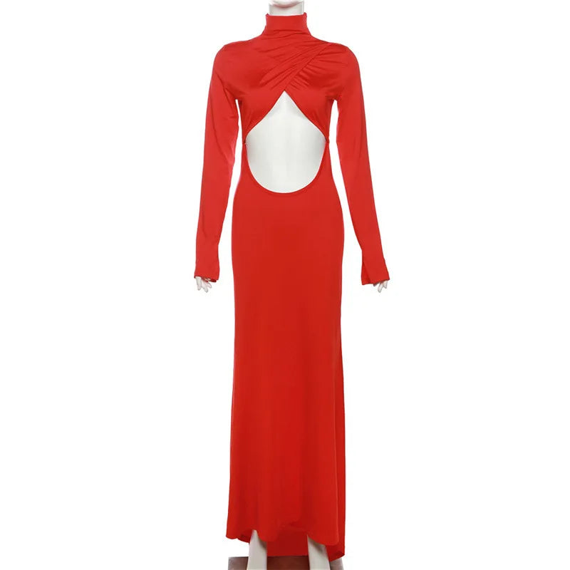 Vestido Maxi Rojo Cut Out