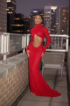 Vestido Maxi Rojo Cut Out