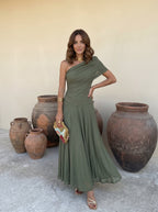 Vestido Largo Nour Verde militar