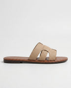 Sandalias Slide Planas con Efecto Piel