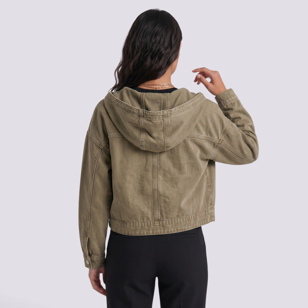 Chaqueta Vaquera con Capucha