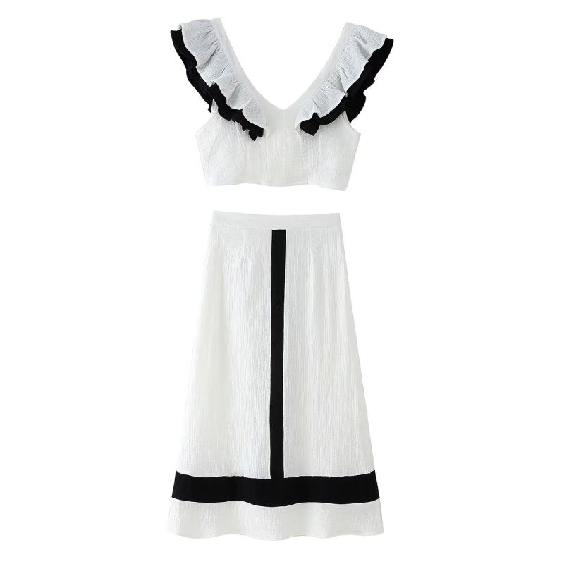 Conjunto Livia – Top con volantes y falda