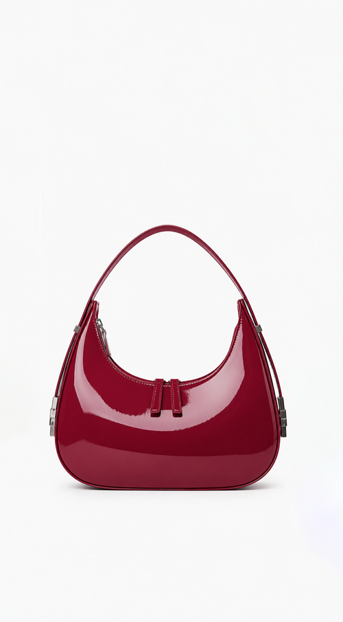 Boho bolso Burdeos brillo