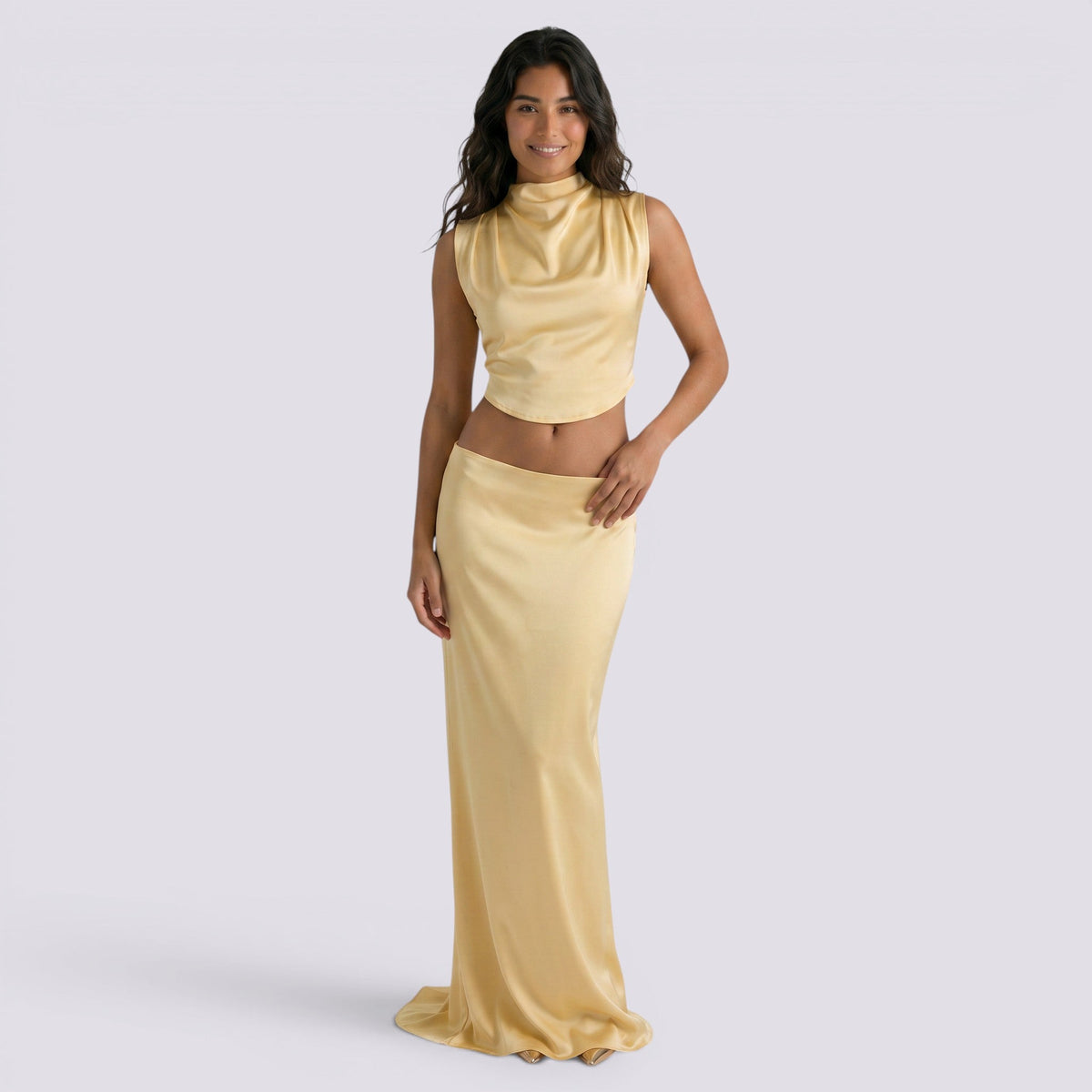 Conjunto Mujer Top y Falda Maxi