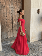 Vestido Nour Largo Color Coral