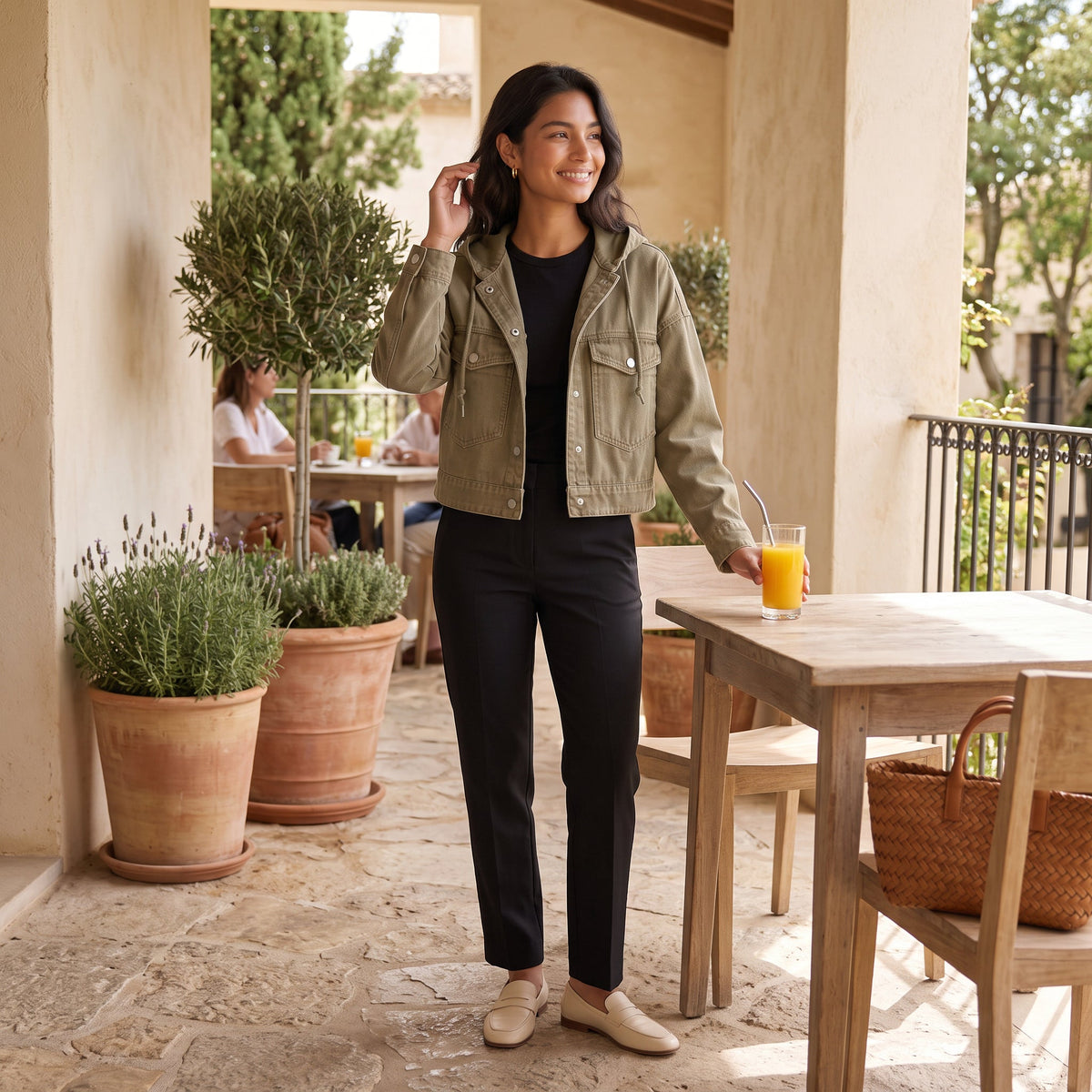Chaqueta Vaquera con Capucha