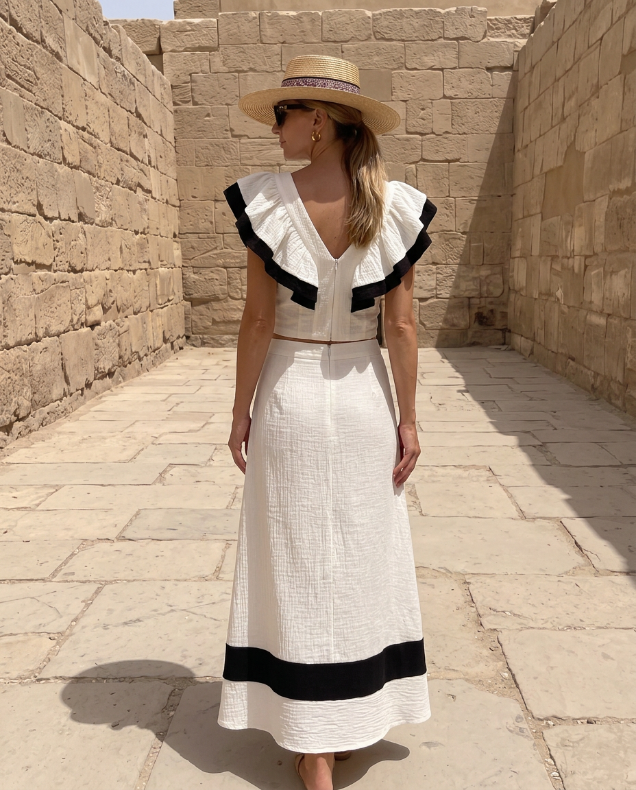 Conjunto Livia – Top con volantes y falda