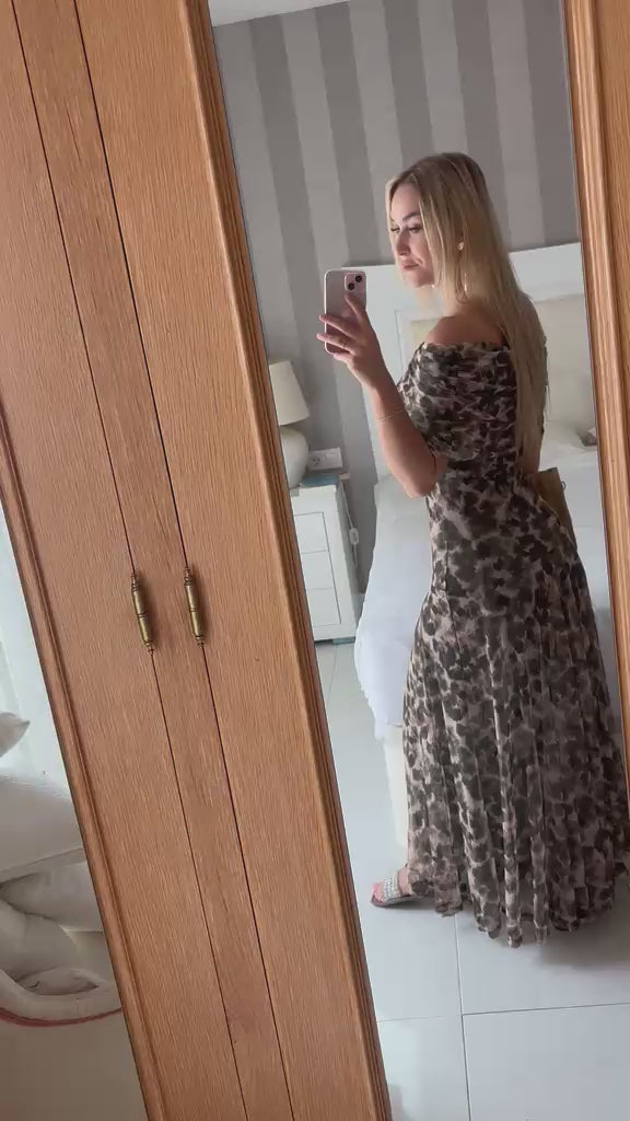 VESTIDO NOUR MILITAR DE TUL