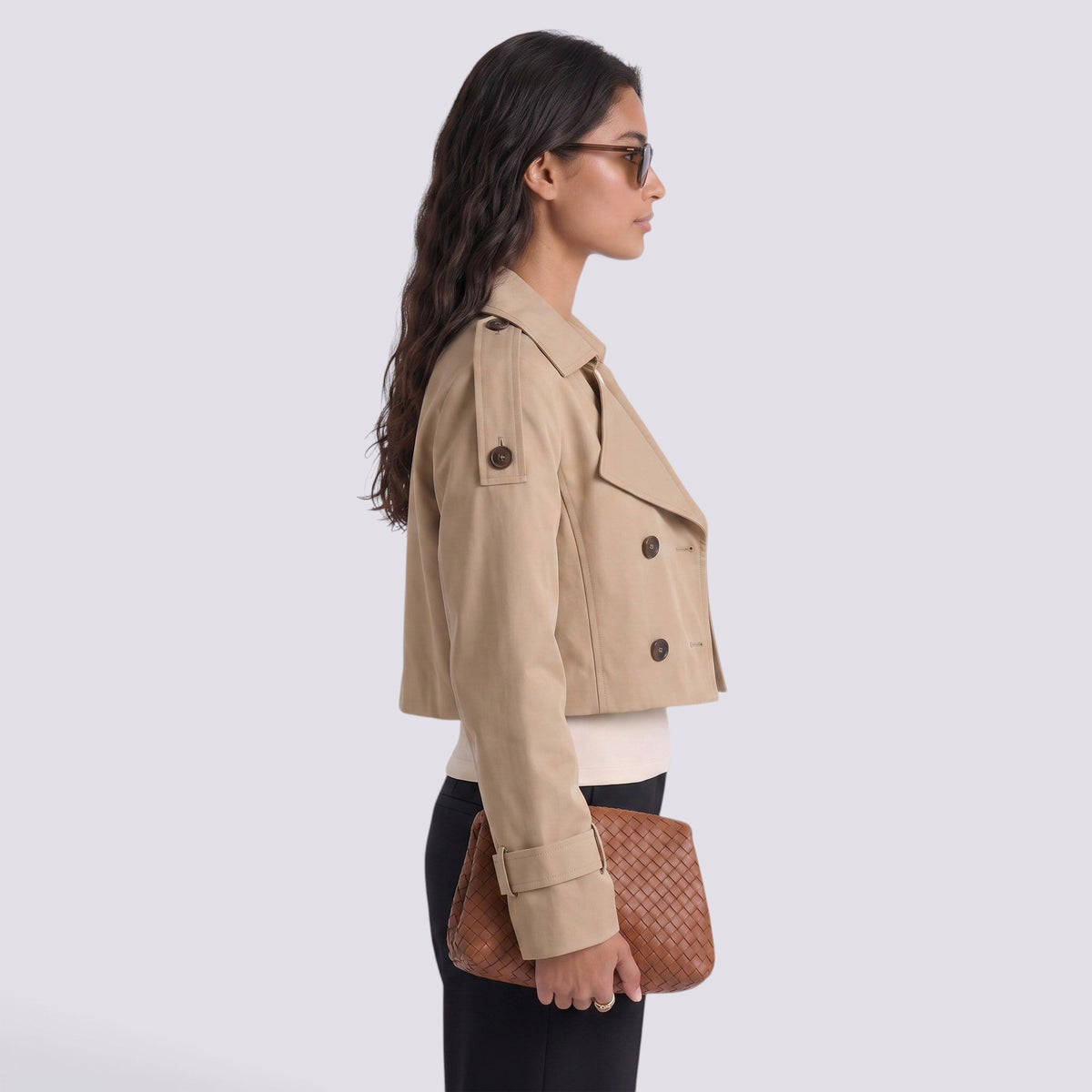 Chaqueta Corta Mujer Doble Botón