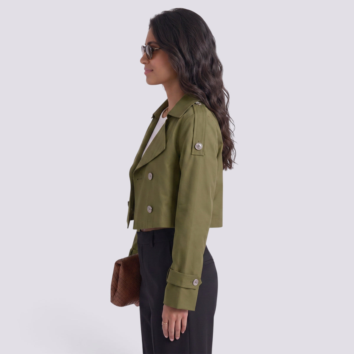 Chaqueta Corta Mujer Doble Botón