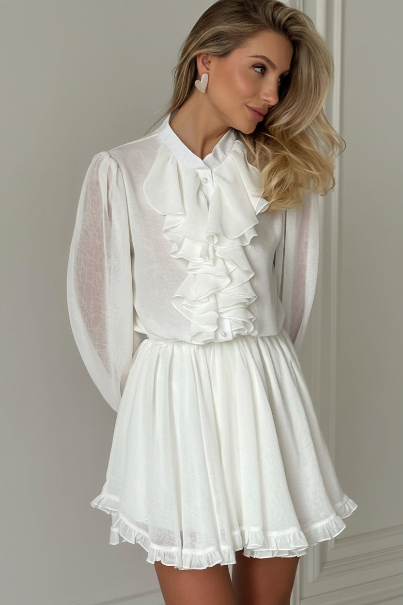 Vestido mini Bety con volantes